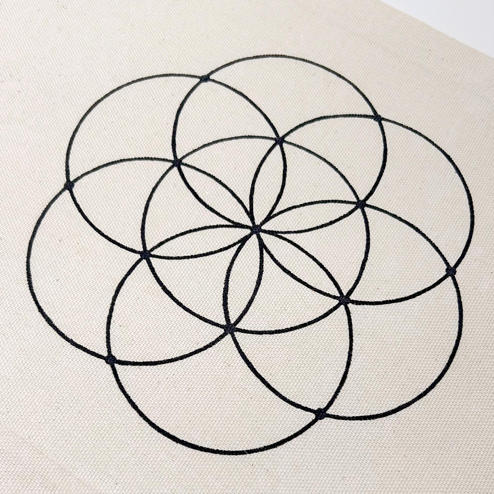 Коврик для работы с кристаллической решеткой - Семя жизни - Графитный