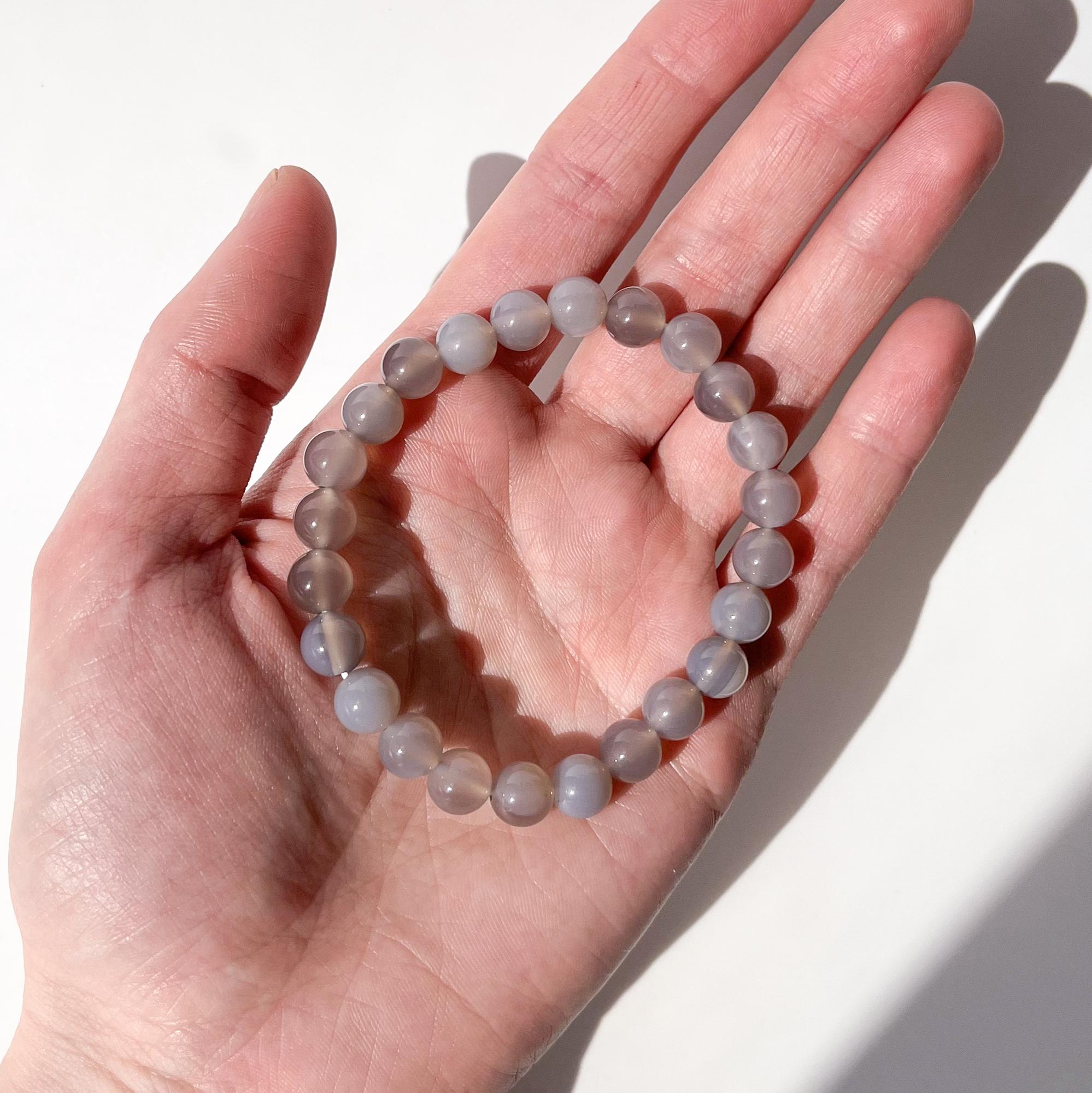 Браслет из серого агата