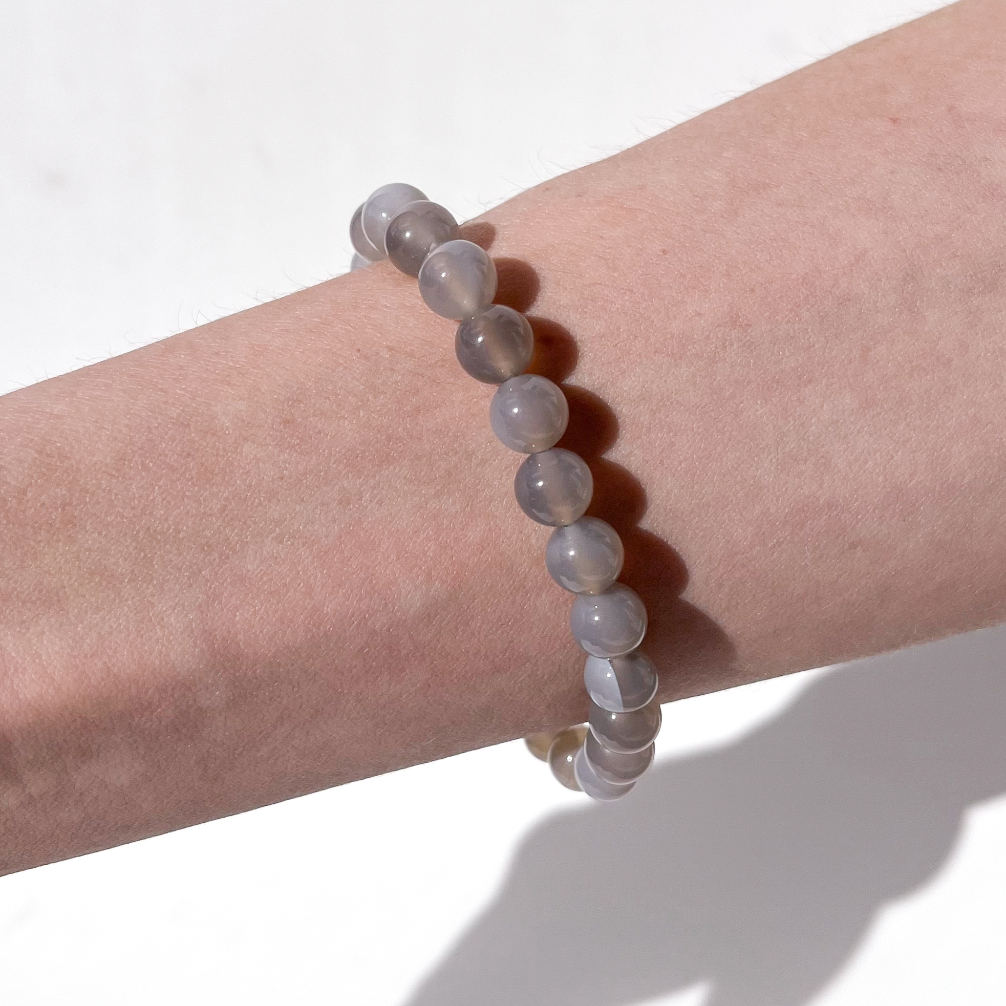 Браслет из серого агата