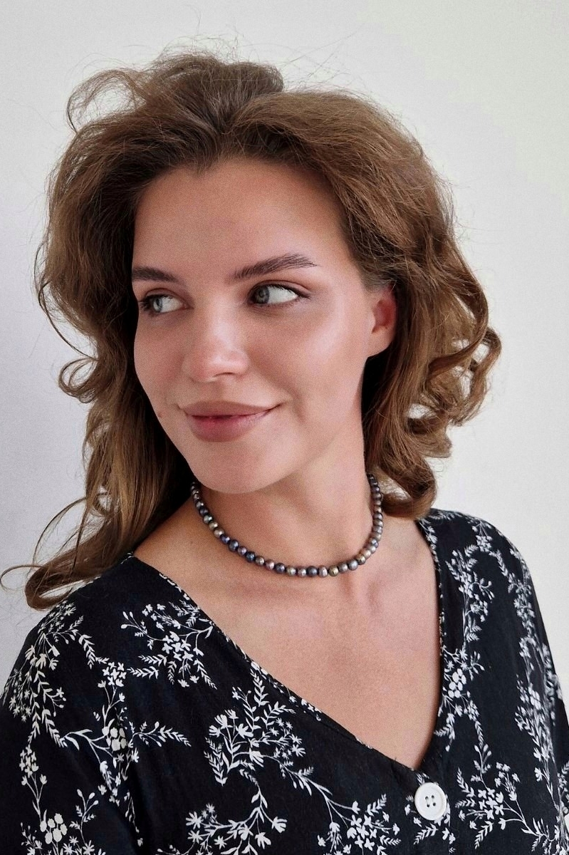 бусы из черного жемчуга