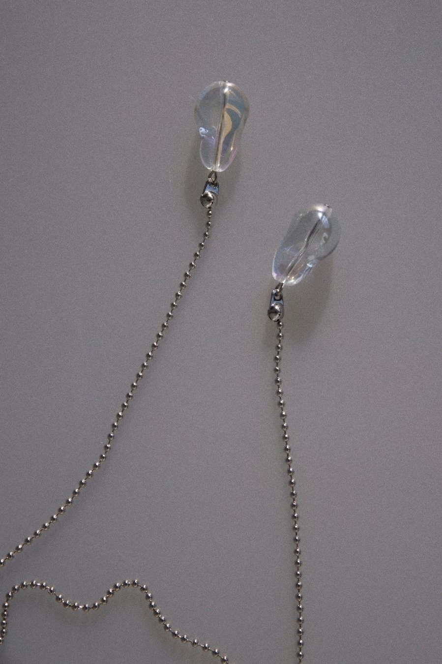 цепочка колье галстук с подвесками из стекла