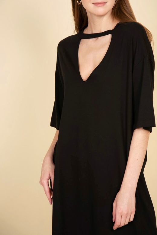 OTTOD'AME Хлопковый топ с глубоким вырезом