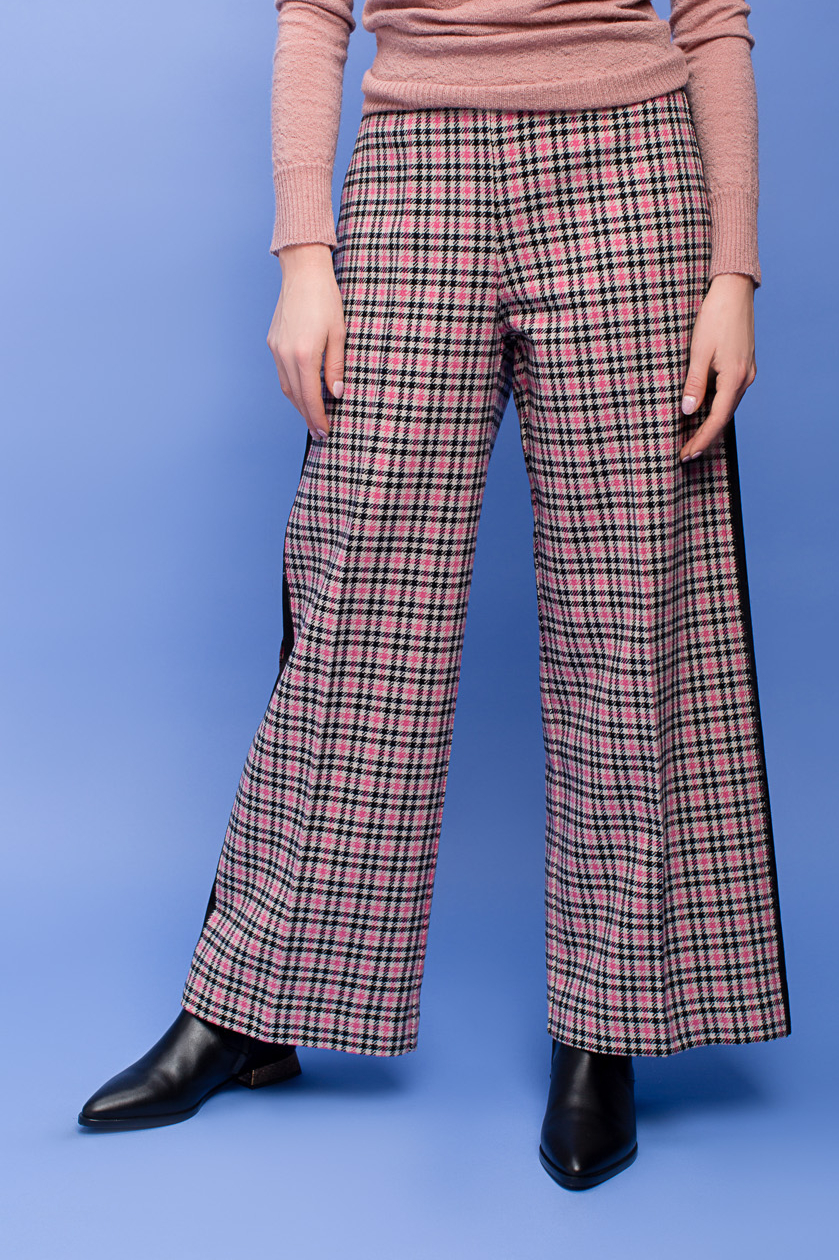 JUCCA Брюки-кюлоты с лампасом из фактурной шерсти