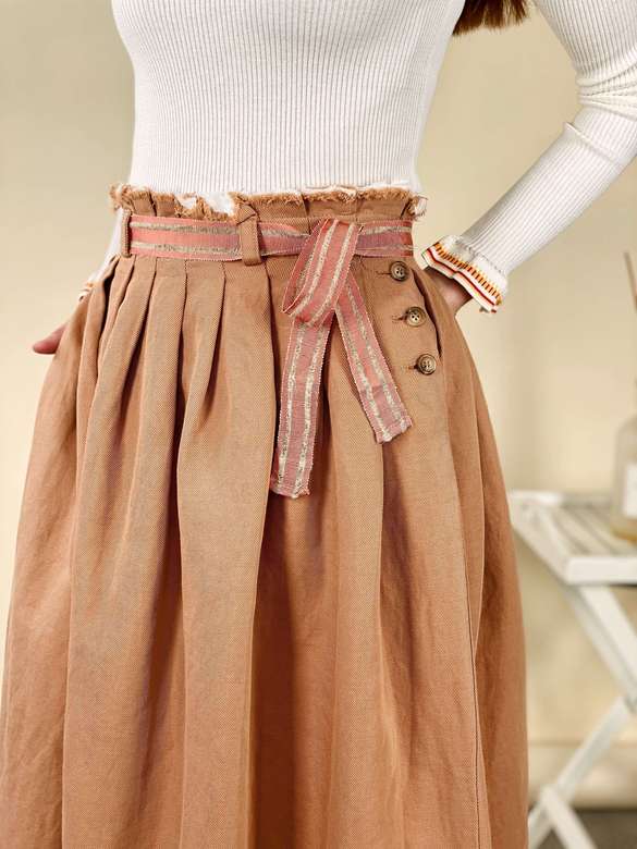 OTTOD'AME Юбка с защипами по линии талии