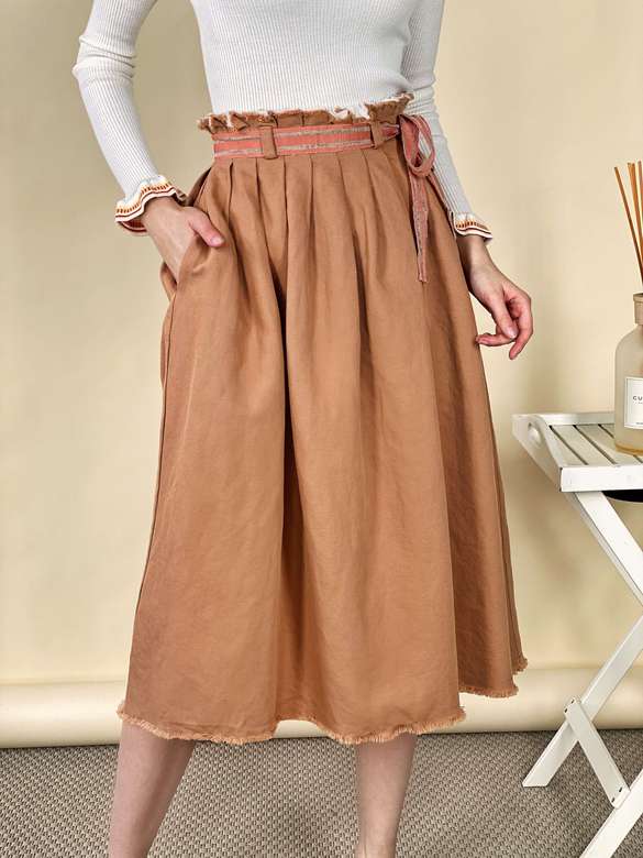 OTTOD'AME Юбка с защипами по линии талии