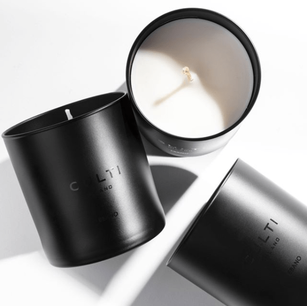 CULTI Milano Ароматическая свеча с нотами швейцарской сосны, EBANO Black