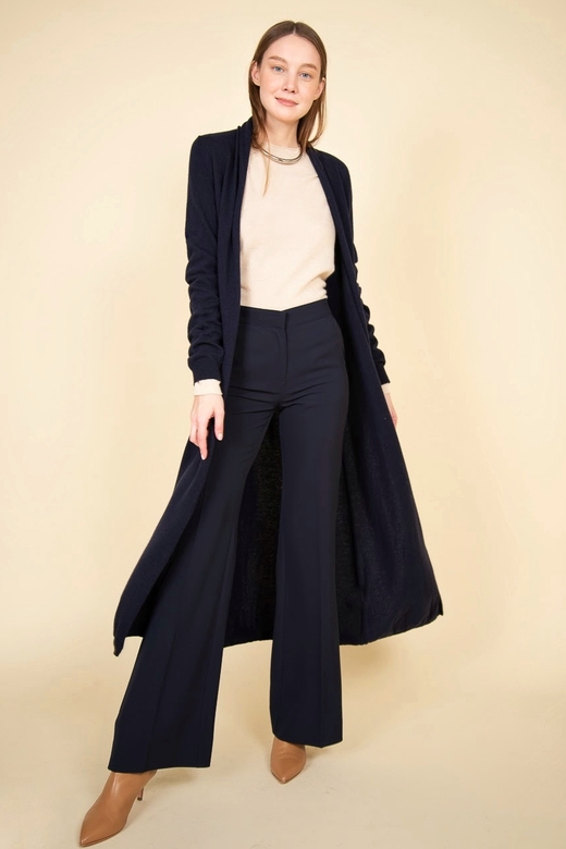 JUCCA Кардиган длины макси из кашемира и шерсти на эластичном поясе