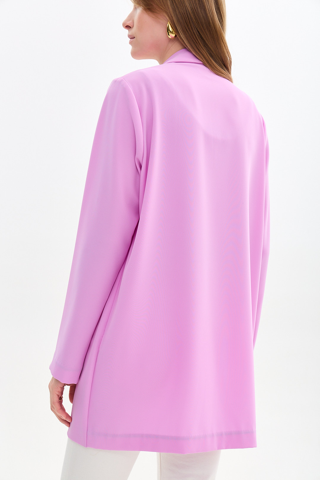 OTTOD'AME Жакет-смокинг из струящейся ткани в оттенке лаванды