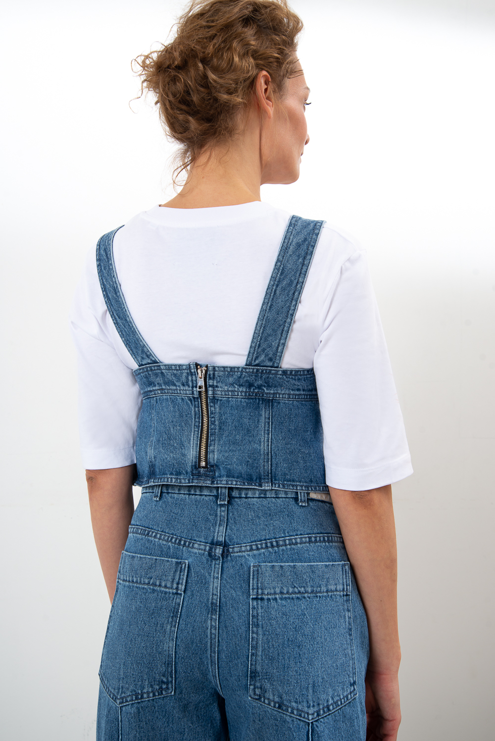 TELA Топ-бра на широких бретелях из денима