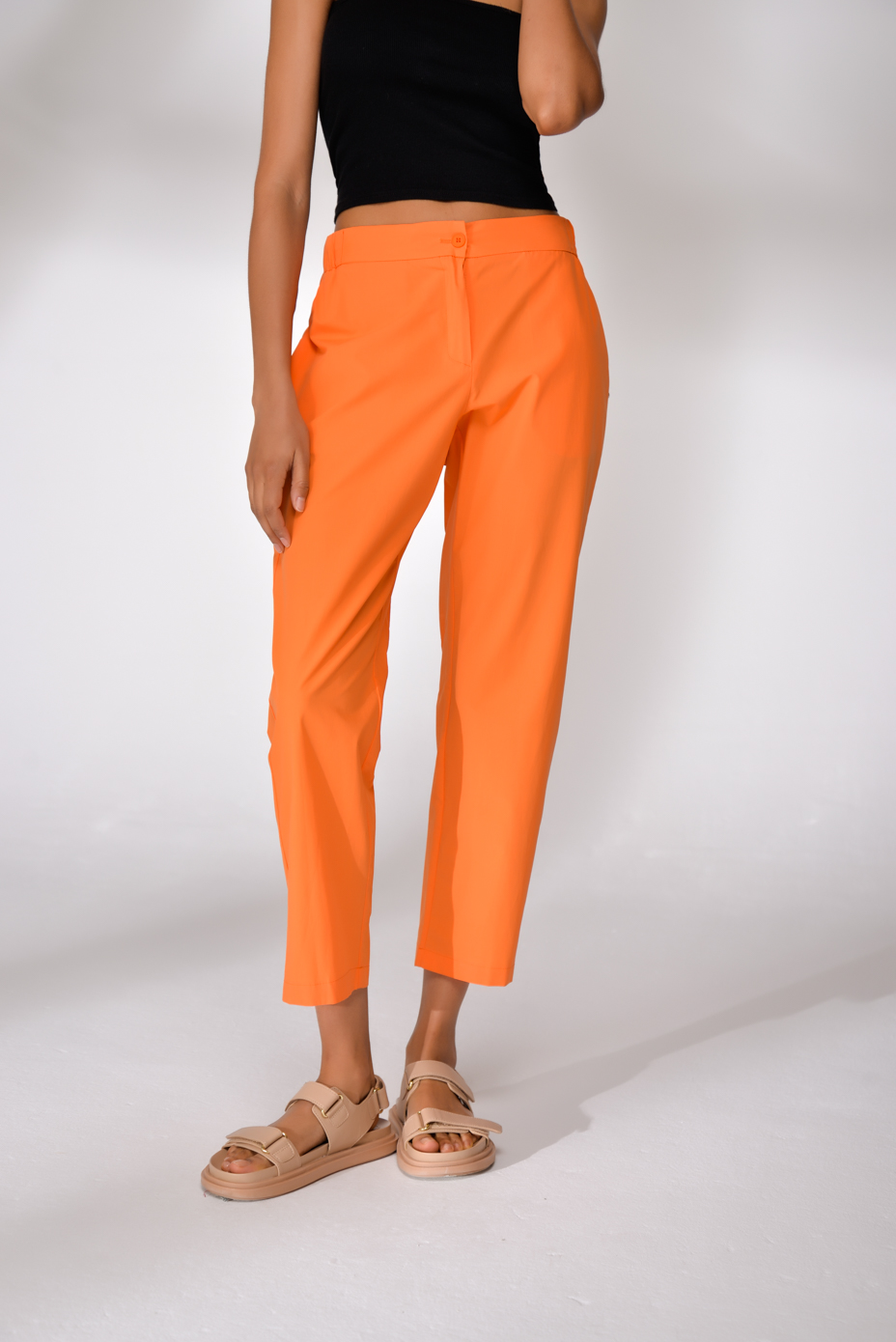 OTTOD’AME Брюки из воздушного поплина в цвете апельсина