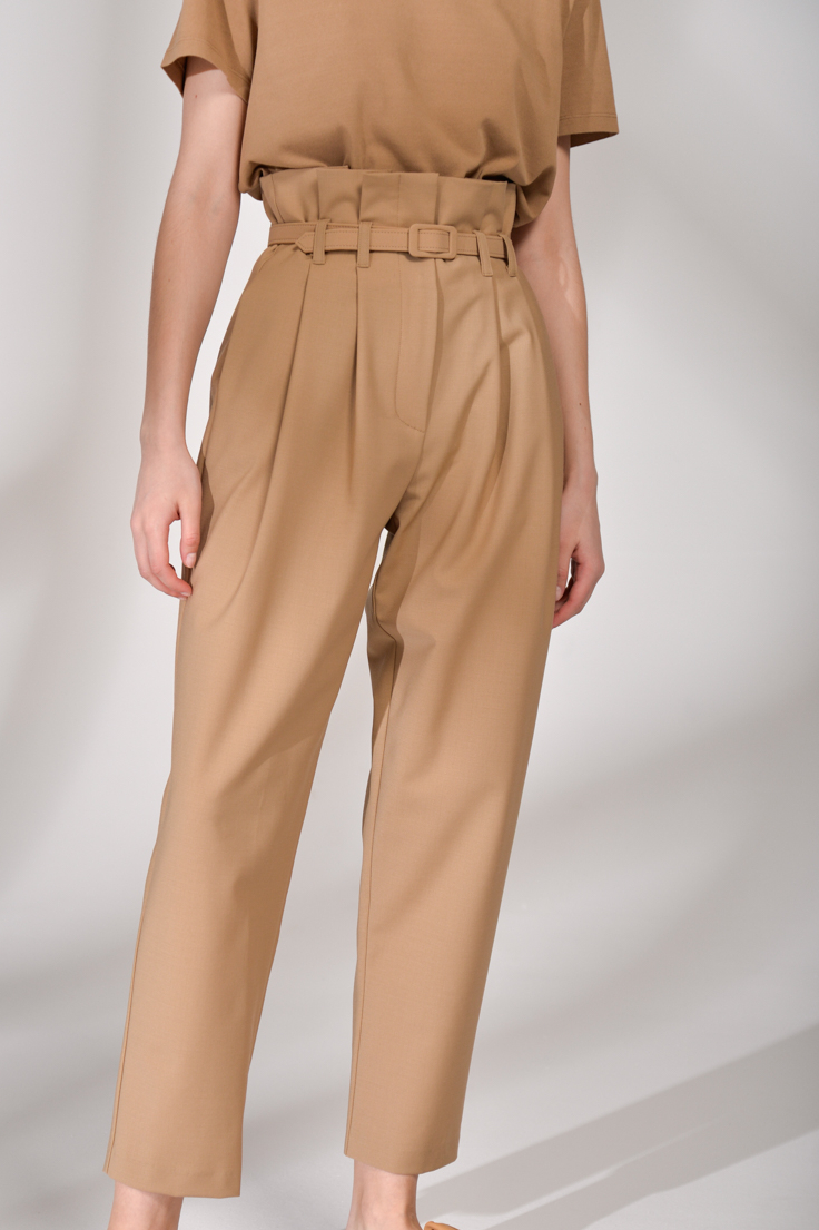 OTTOD’AME Брюки прямого кроя с завышенной линией талии