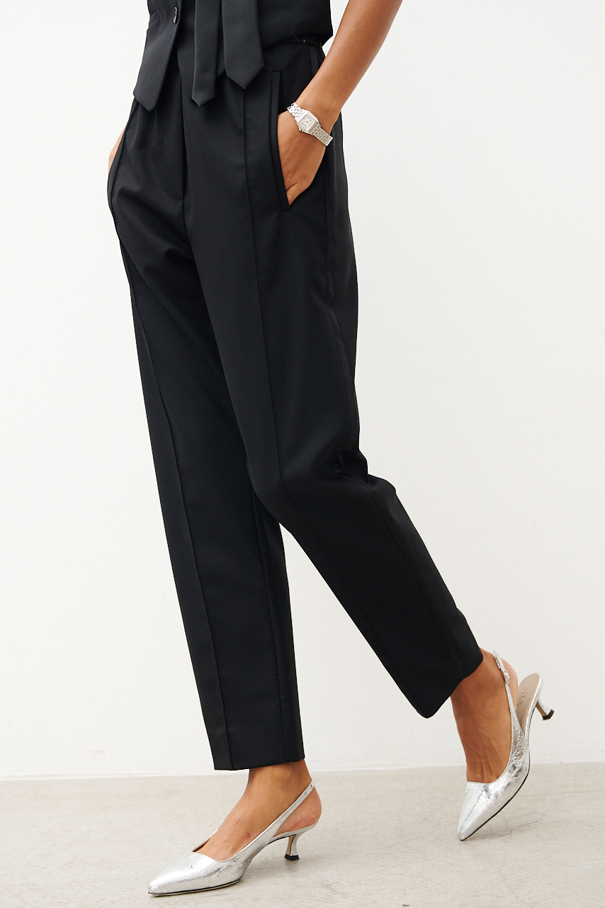 TELA Брюки с лампасом на мягком поясе длины 7/8 из технологичной шерсти тонкого кручения