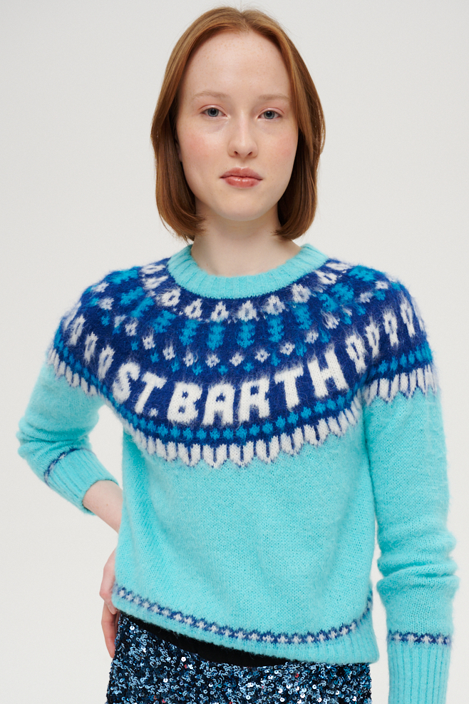 MC2 Saint Barth Пуловер с альпийским орнаментом и вышивкой St. Barth