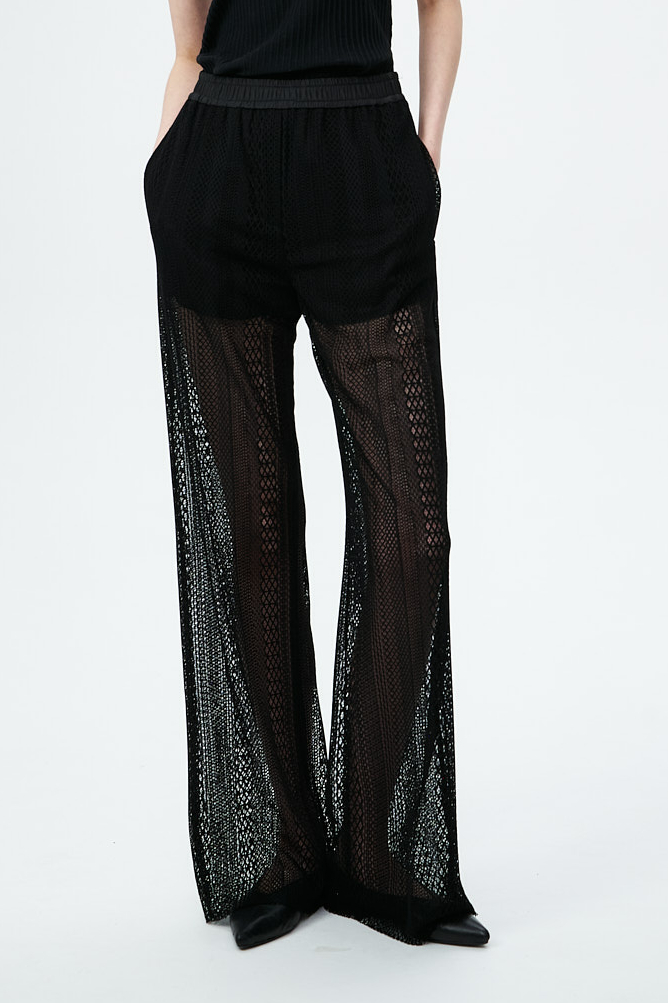 TELA Брюки из ажурного трикотажа на мягком поясе