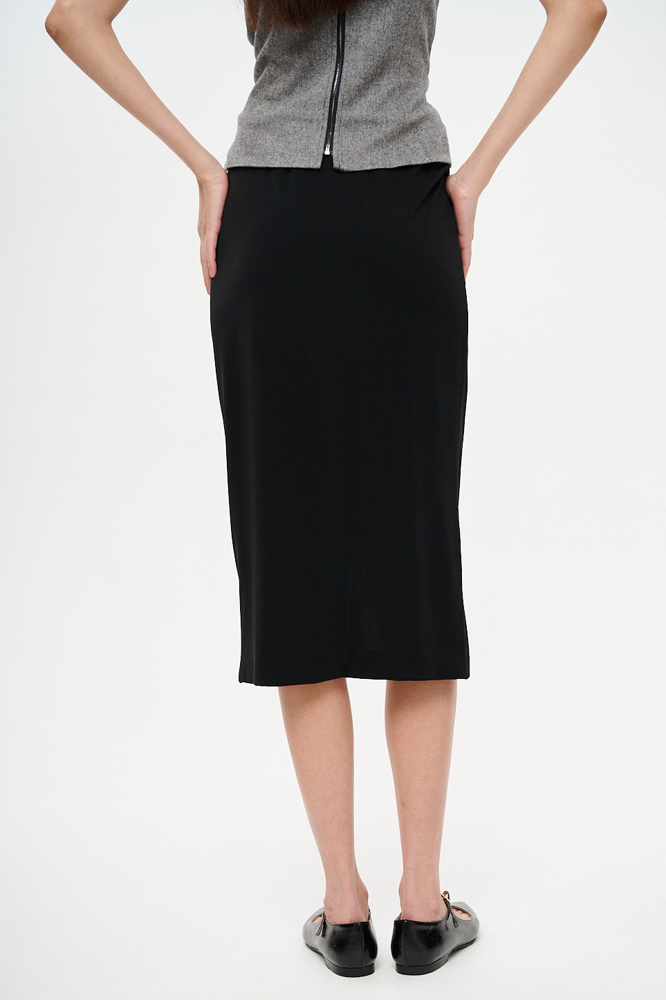 TELA Юбка из струящегося крепа с драпировкой