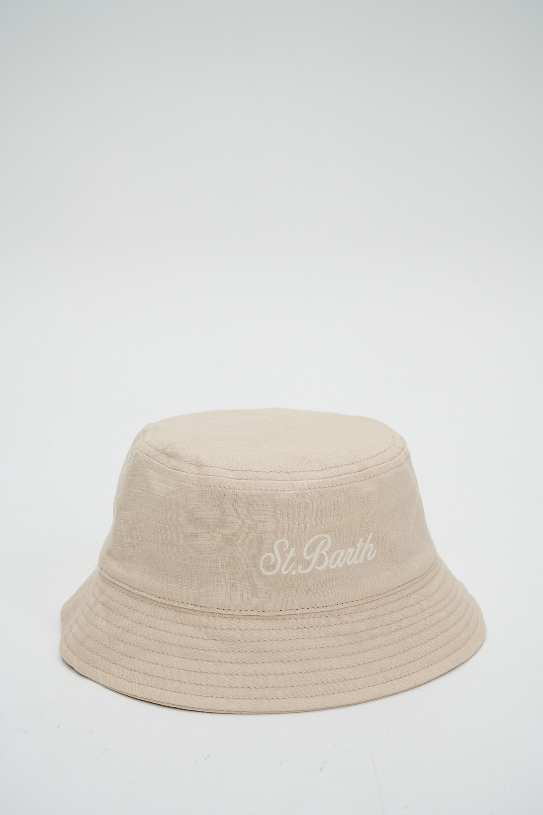 MC2 SAINT BARTH Панама изо льна с фирменной вышивкой