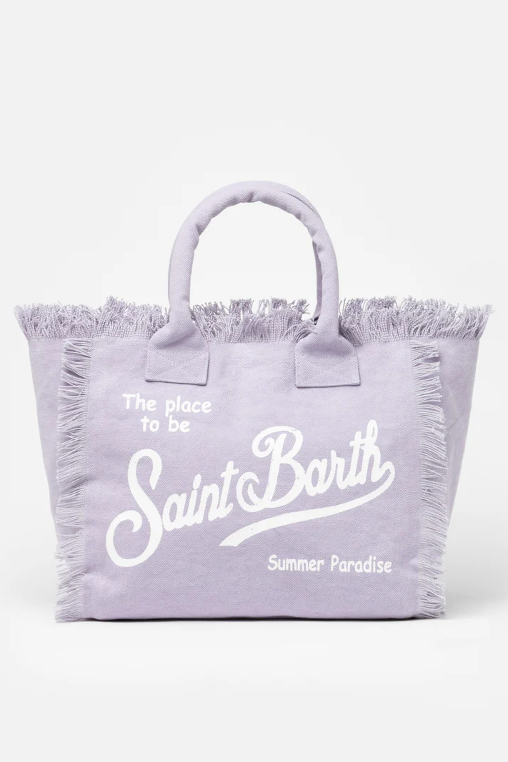 MC2 Saint Barth Сумка VANITY из хлопка канвас в оттенке лаванды