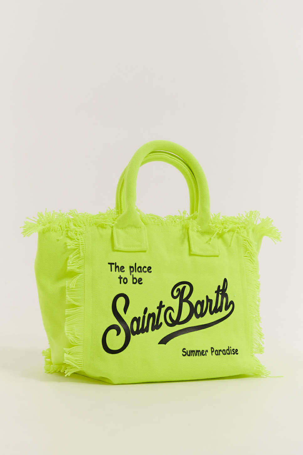 MC2 Saint Barth Сумка COLETTE из хлопка канвас в оттенке желтый неон