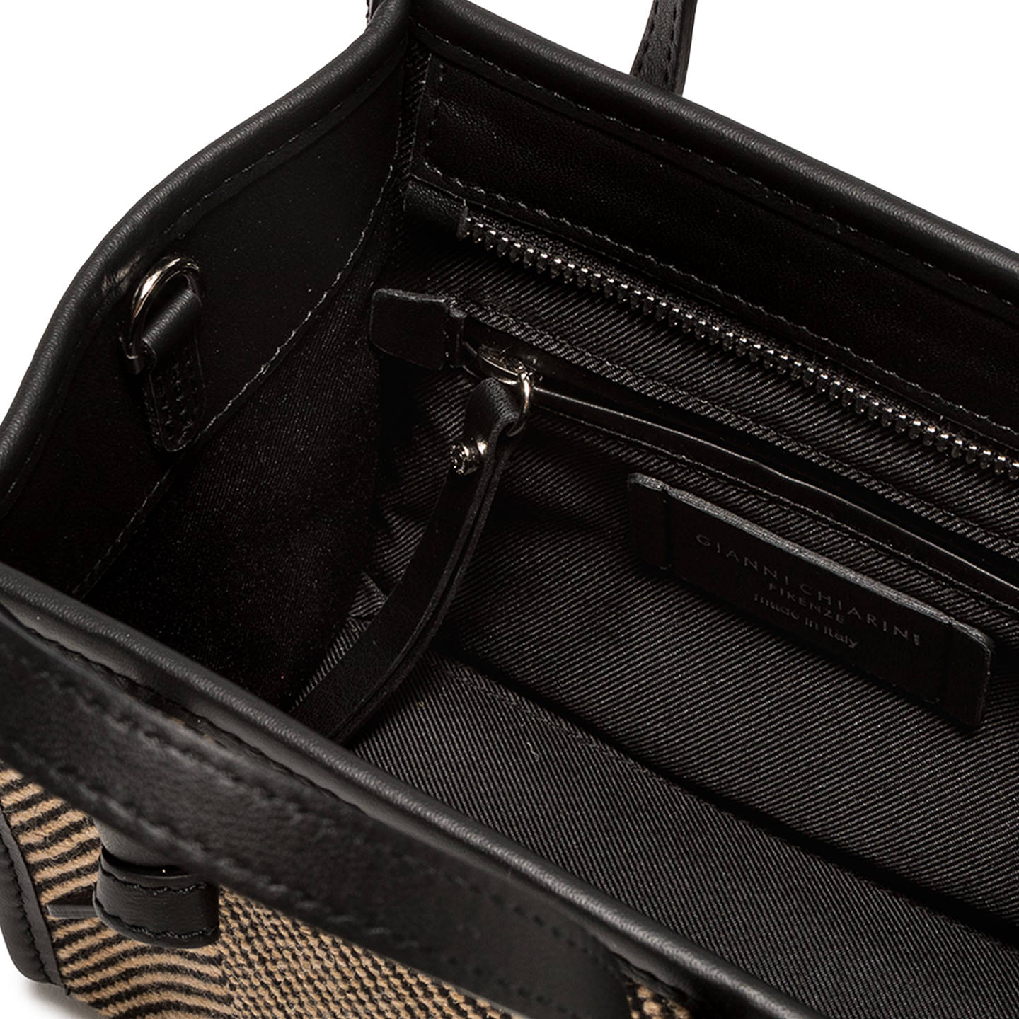 GIANNI CHIARINI Сумка Miss MARCELLA из твидовой шерсти с рисунком в елочку