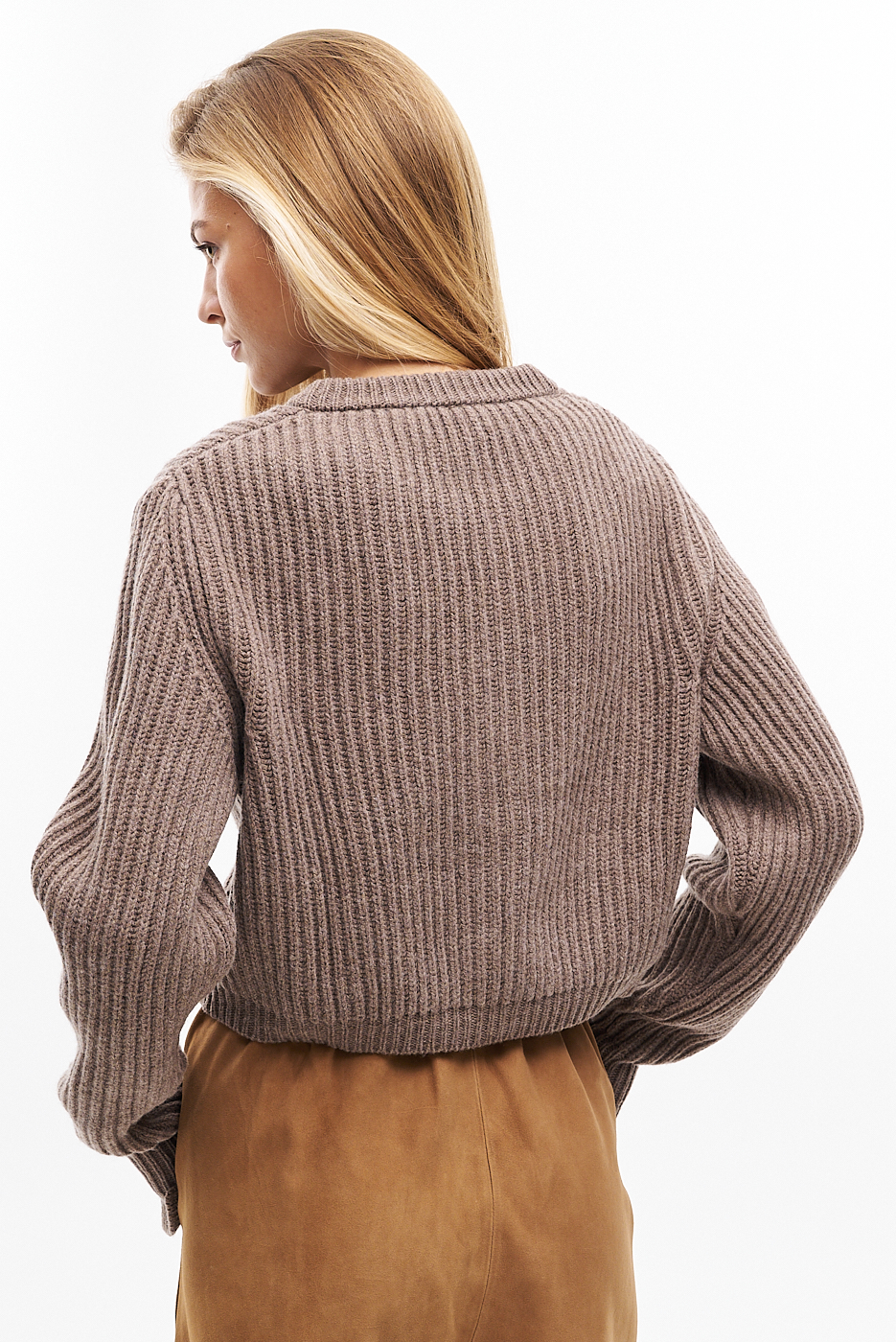 TELA Кардиган-кроп фигурной вязки