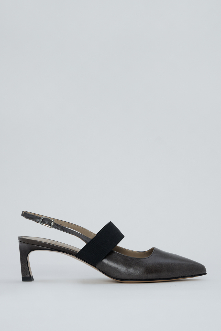 TELA Туфли слингбэки из матовой кожи оттенка лавы с эластичной вставкой