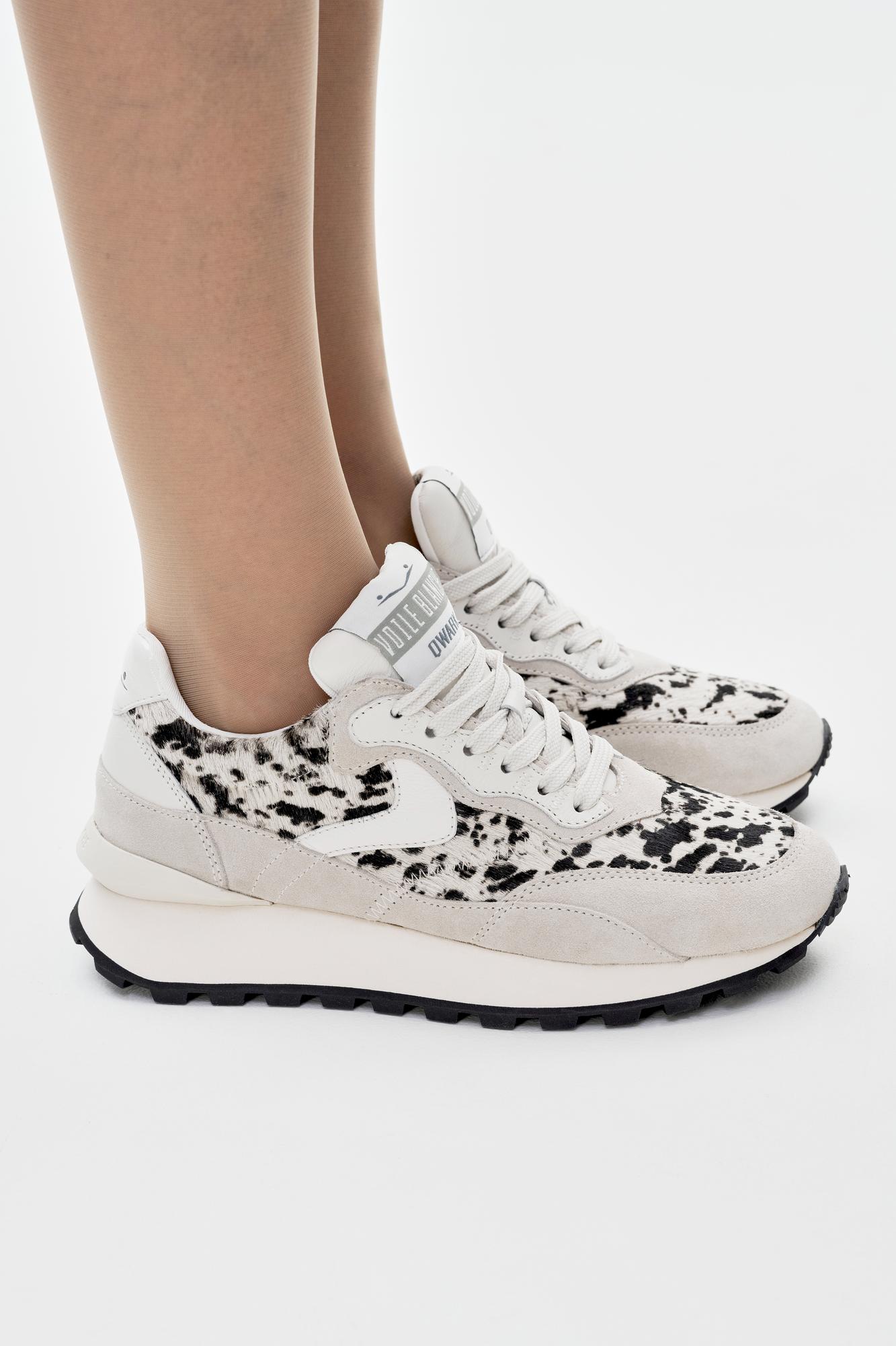 VOILE BLANCHE Кроссовки QUARK Hype из комбинированной замши и кожи пони