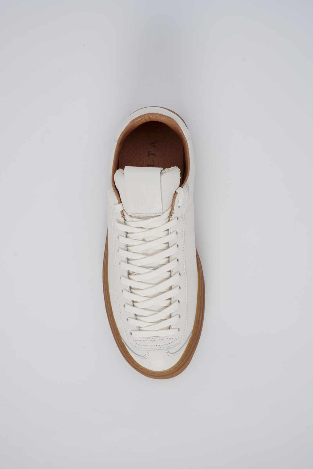 AQVA ALTA Кеды на шнуровке из премиальной кожи оттенка экрю