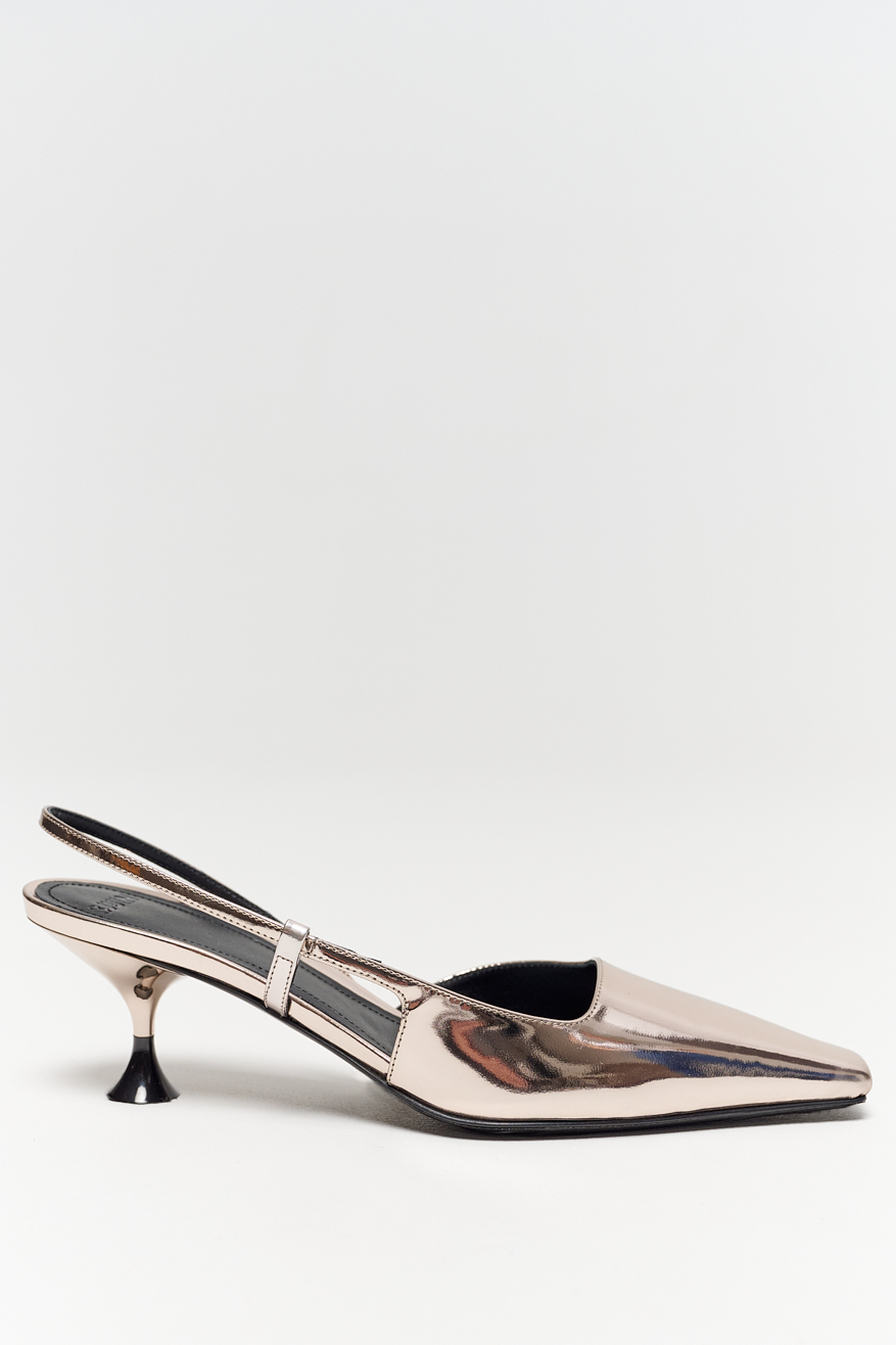 3JUIN Туфли KIRA из металлизированной кожи оттенка стали