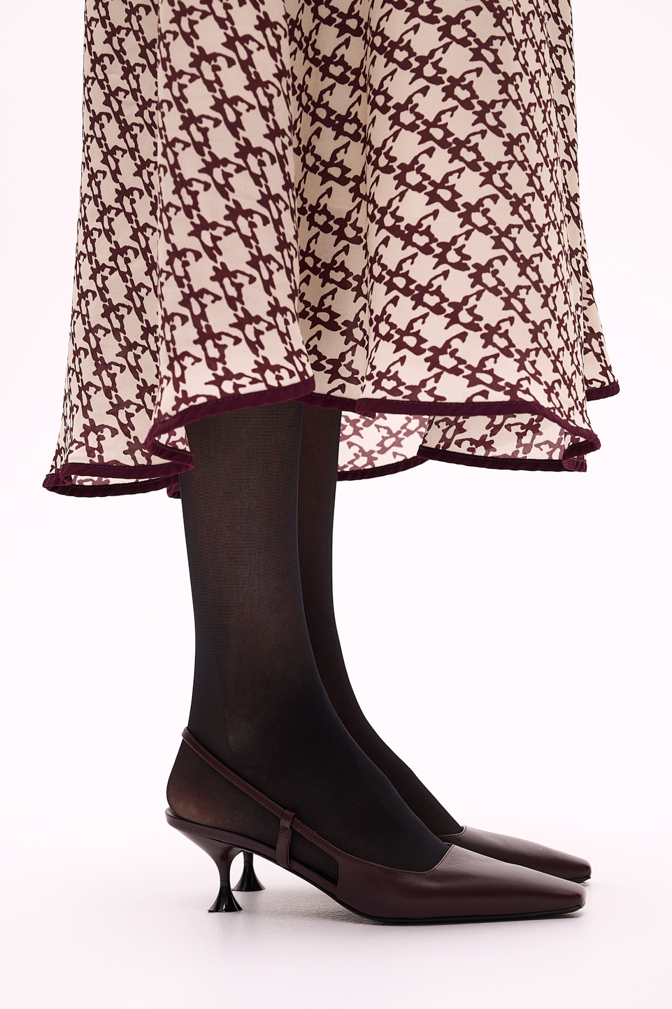 3JUIN Туфли KIRA из телячьей кожи оттенка бургундского вина