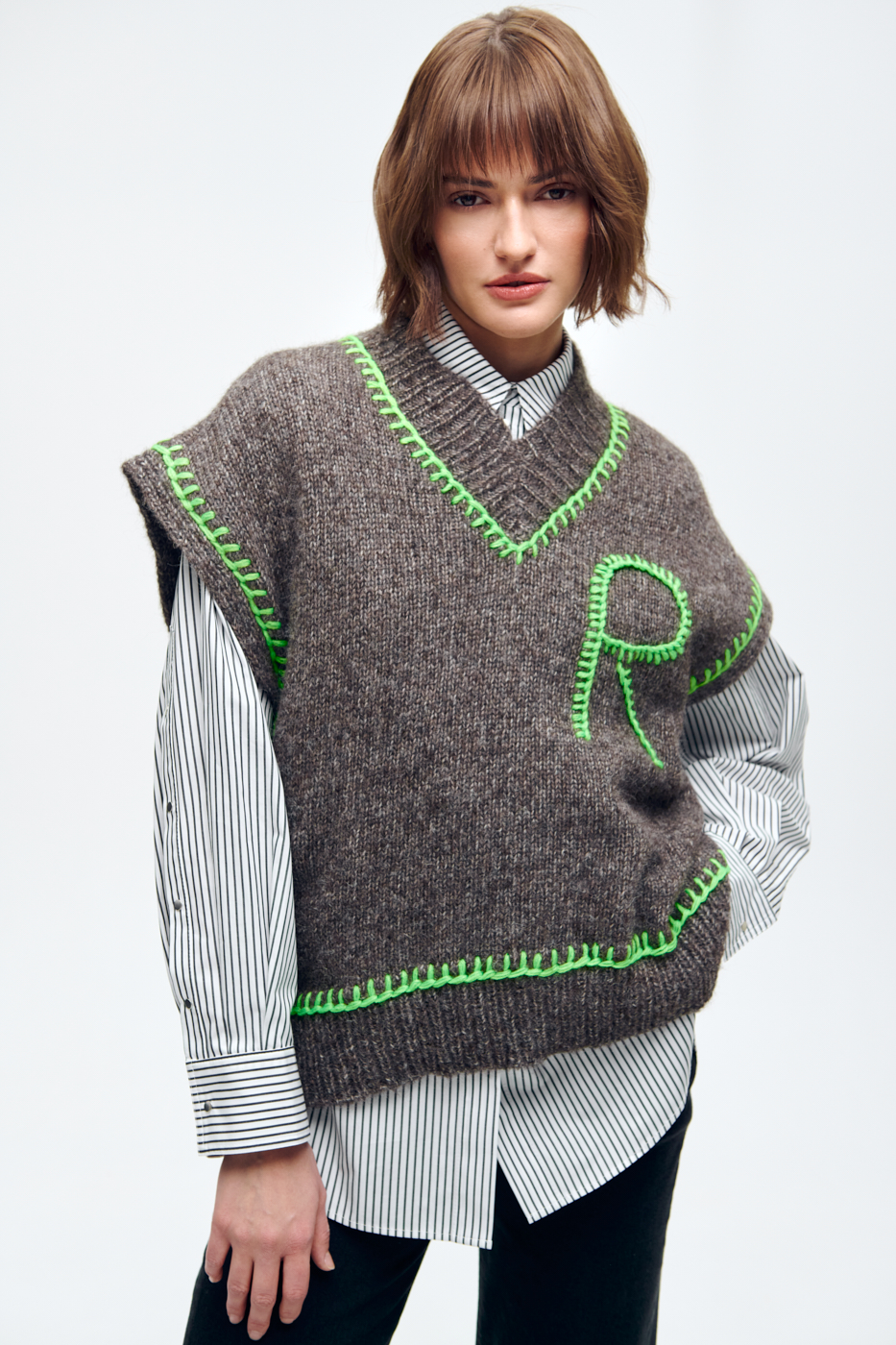 ROSEANNA Жилет из перуанской альпаки с вышивкой ручной работы