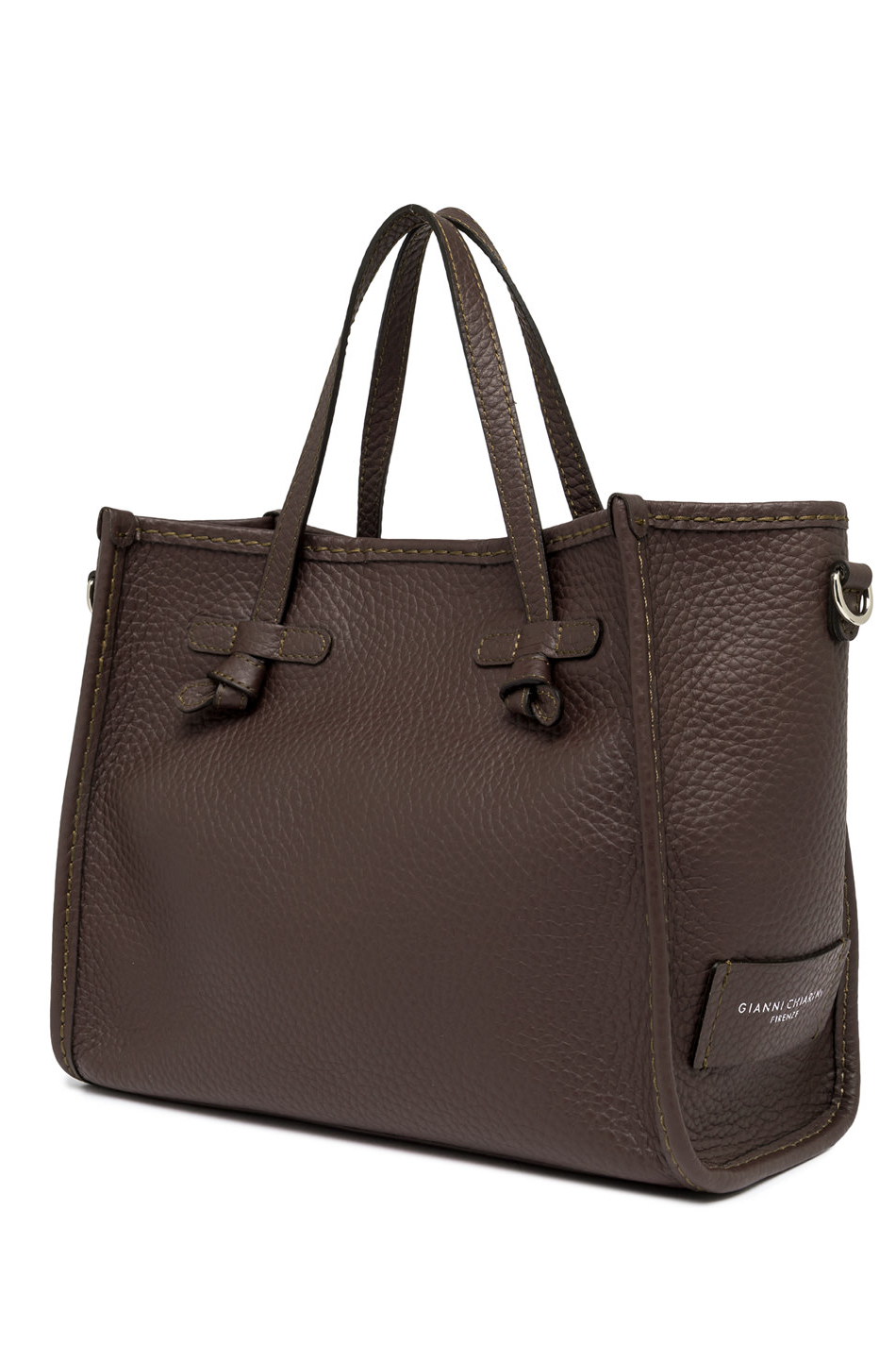 GIANNI CHIARINI Сумка MARCELLA 32 из премиальной зернистой кожи оттенка горького шоколада