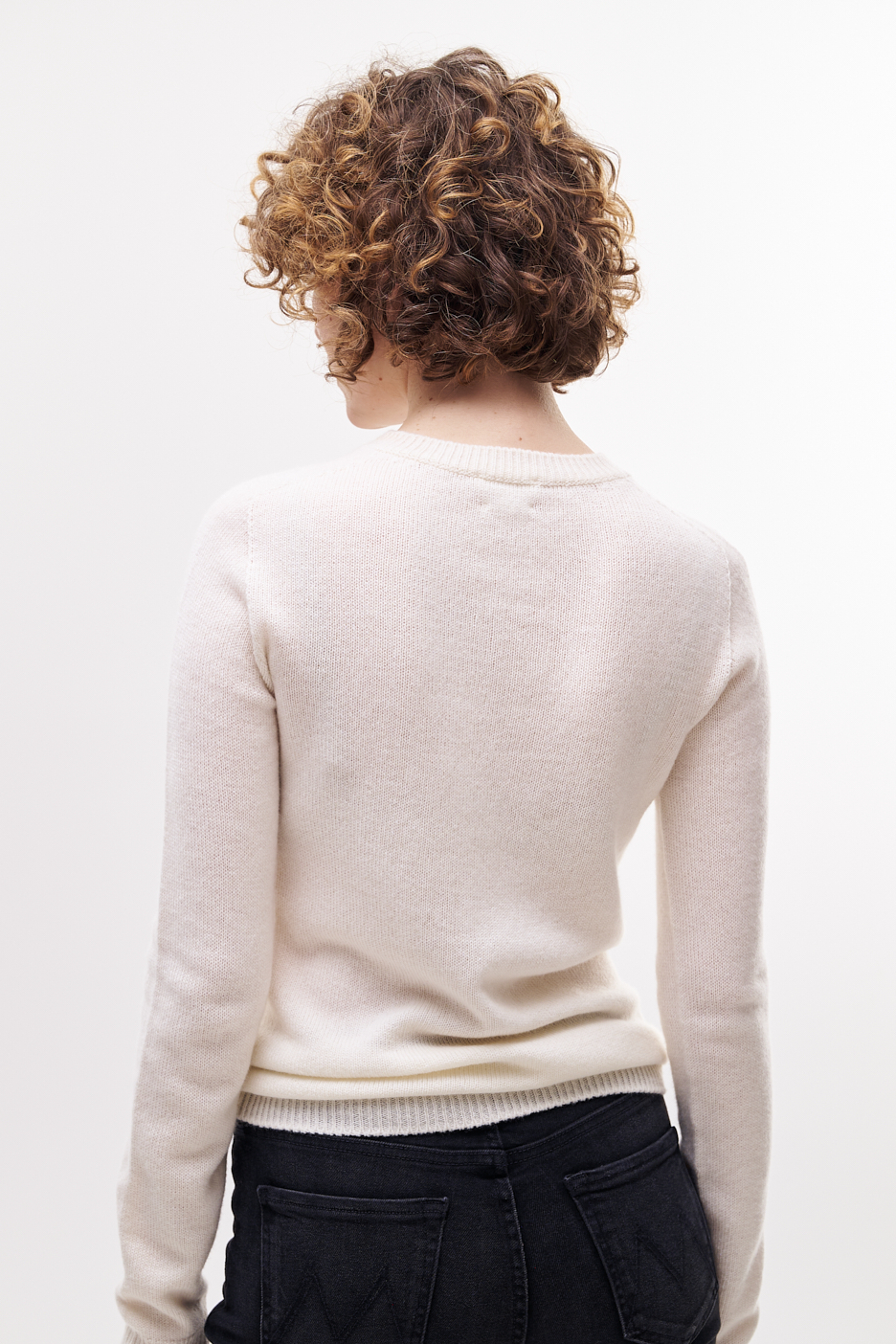 PHIILI Пуловер из бленда мериносовой шерсти и кашемира молочного оттенка