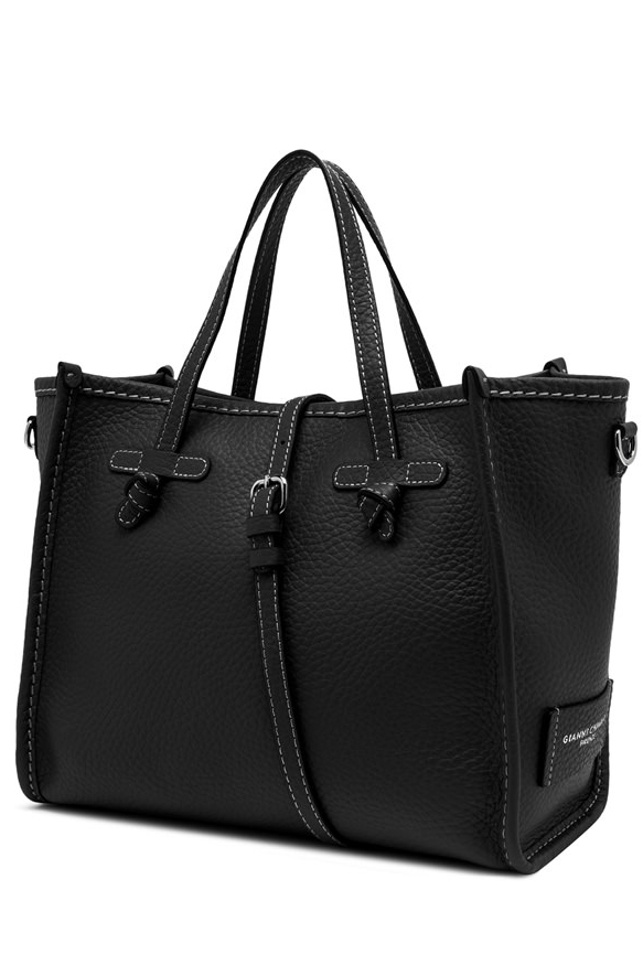 GIANNI CHIARINI Сумка-тоут MARCELLA 32 из премиальной зернистой кожи черного цвета