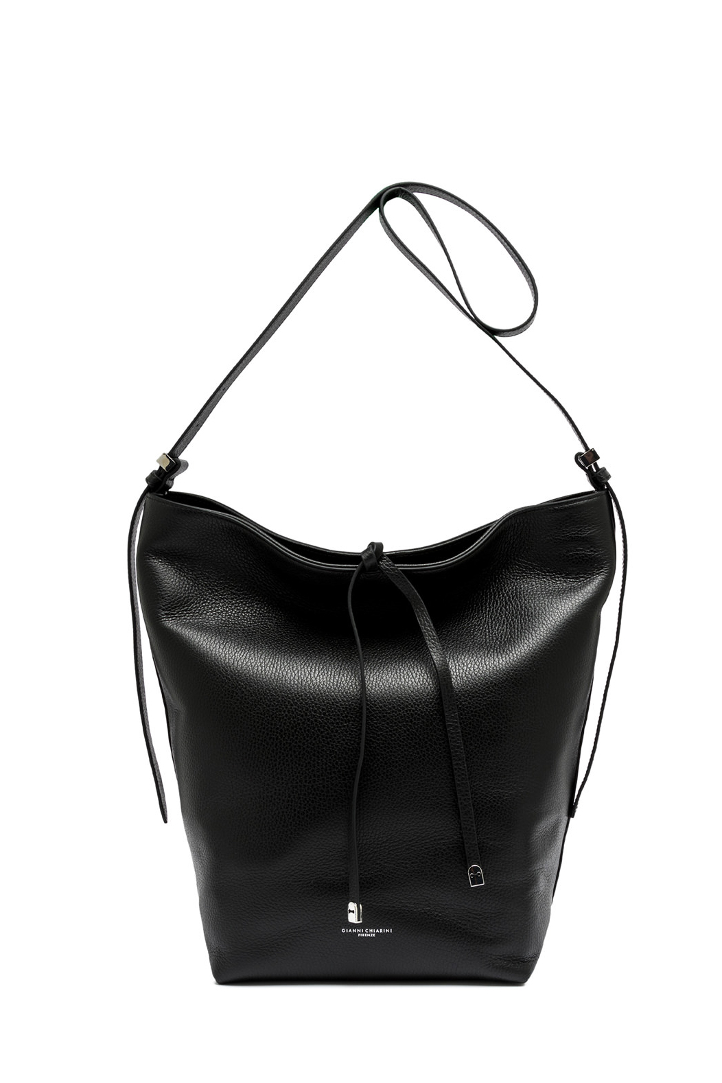 GIANNI CHIARINI Сумка-хобо AMELIA из премиальной кожи черного цвета