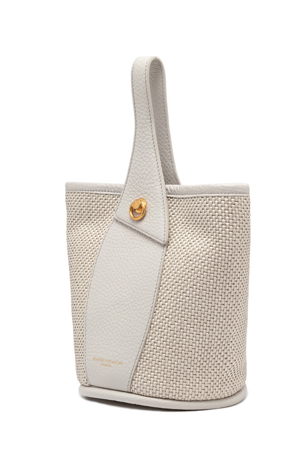 GIANNI CHIARINI Сумка ESTER из комбинированной жаккардовой рафии и кожи