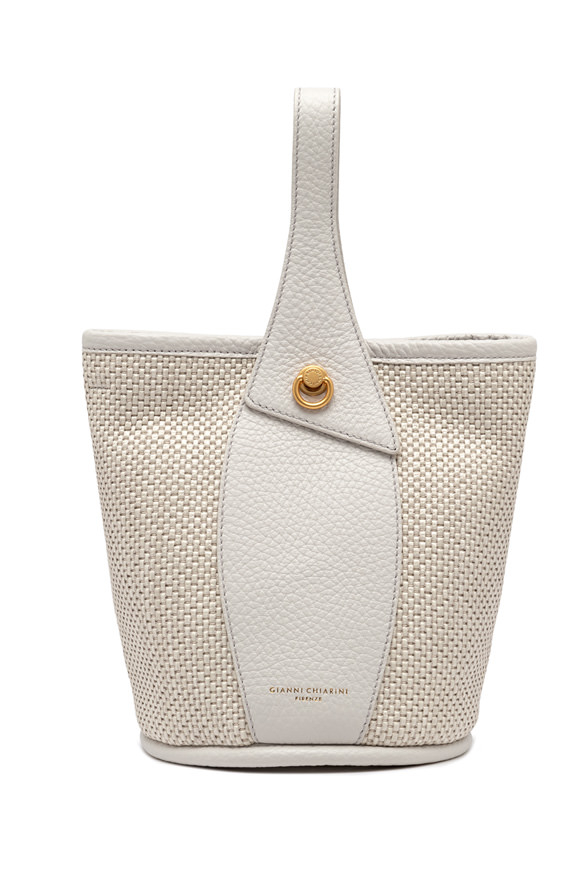 GIANNI CHIARINI Сумка ESTER из комбинированной жаккардовой рафии и кожи