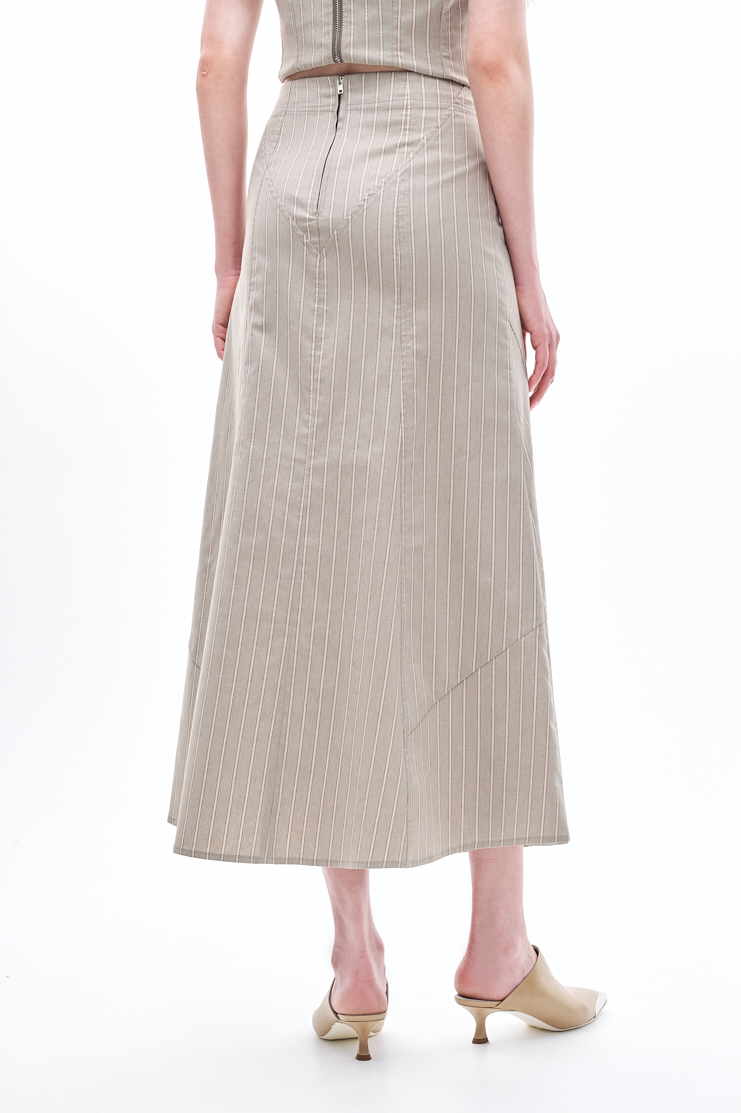 OTTOD'AME Юбка с рельефами из эластичного хлопка с пастельным рисунком