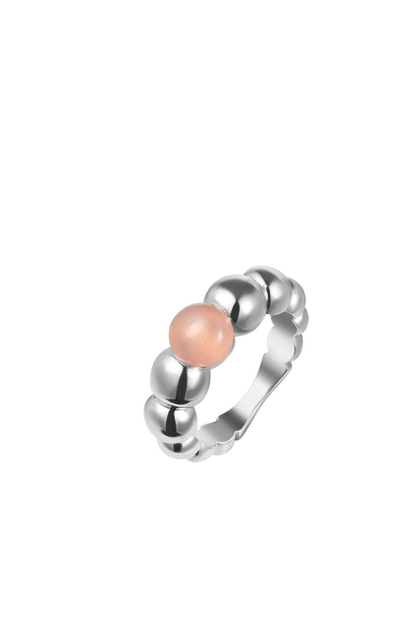 JF STORE  Кольцо Bubbles с натуральным розовым кварцем
