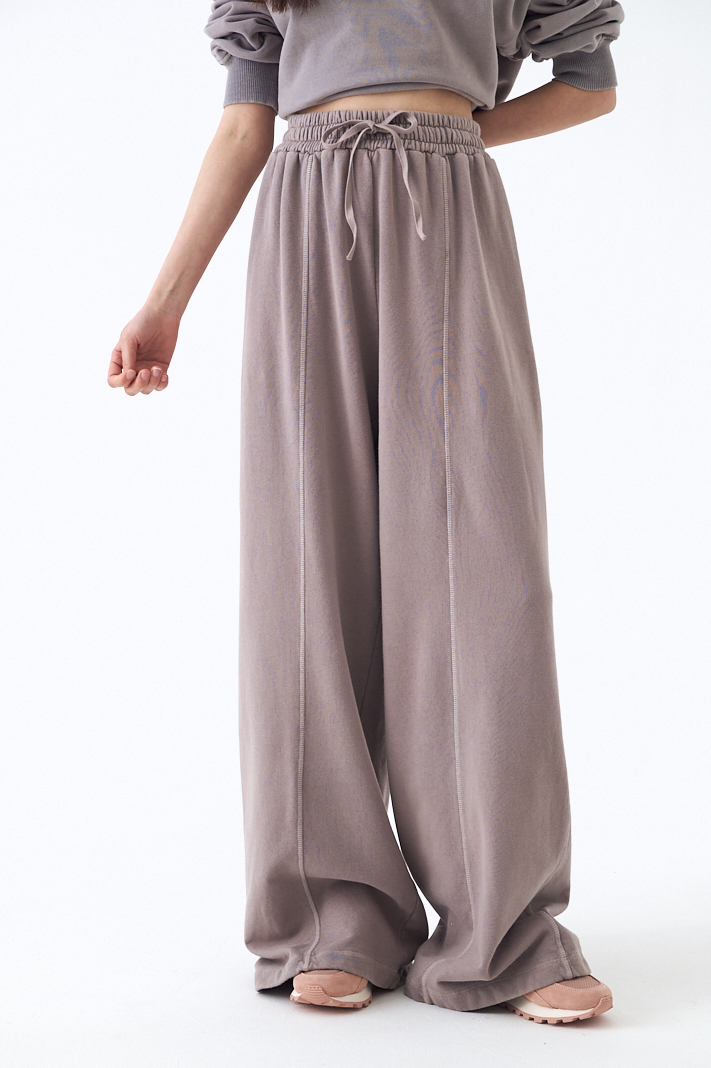 MEME ROAD Брюки широкого кроя из премиального велюрового футера