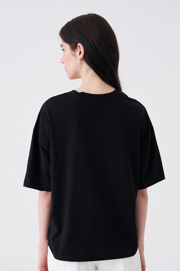 MERCÍ Футболка свободного кроя с надписью VACANСES