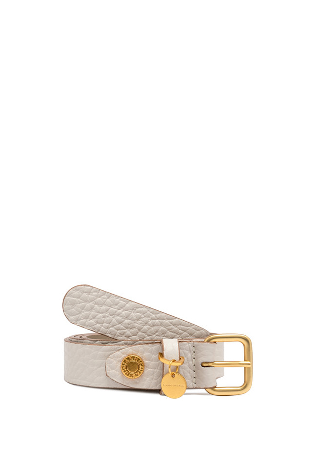 GIANNI CHIARINI Ремень из плотной зернистой кожи оттенка экрю