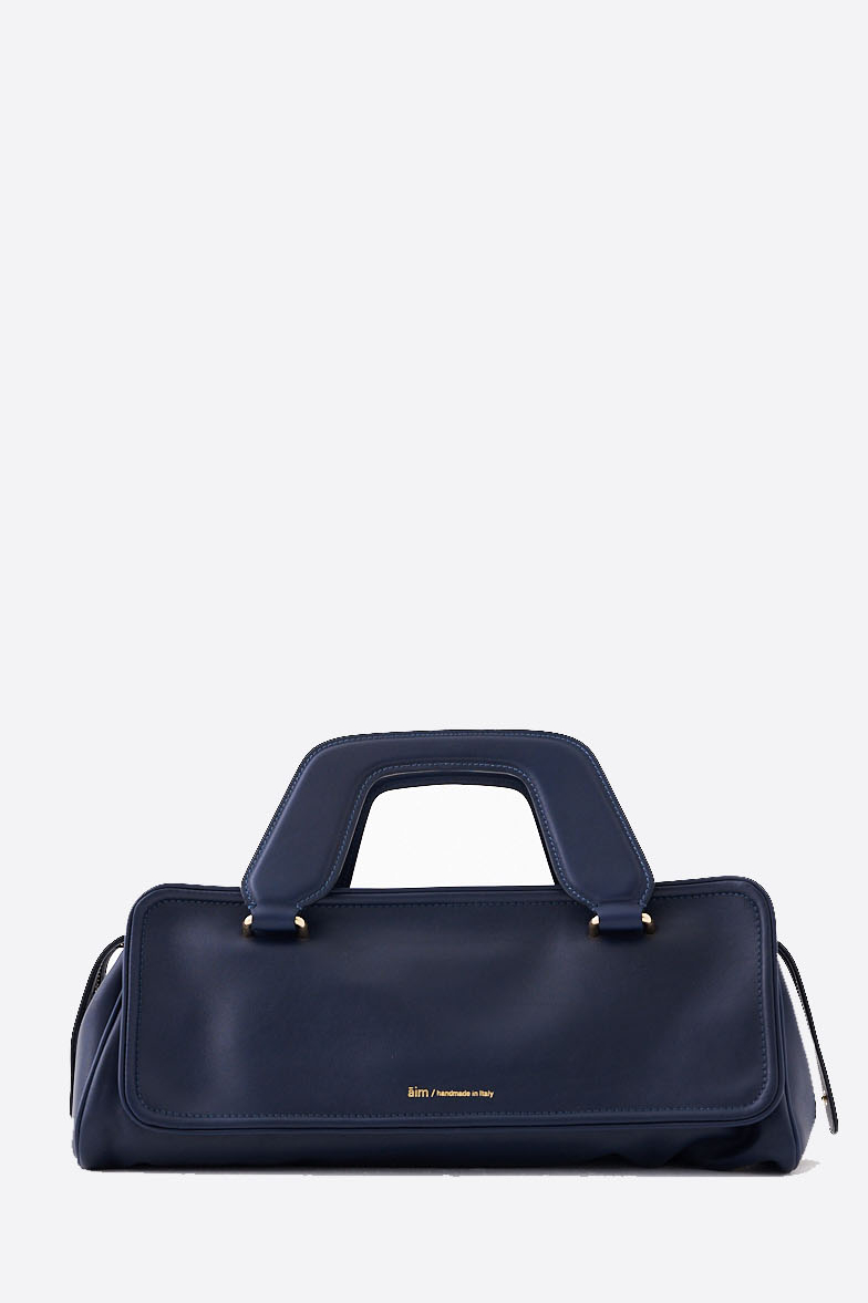 AIM Сумка OLIVIA из премиальной мягкой телячьей кожи оттенка navy blue