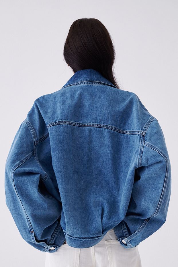 nine:inthe:morning Куртка EMMA из премиального денима насыщенно синего оттенка