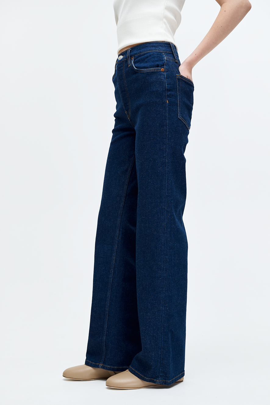 RE/DONE Джинсы  70s WIDE LEG из крафтового денима с контрастной отстрочкой
