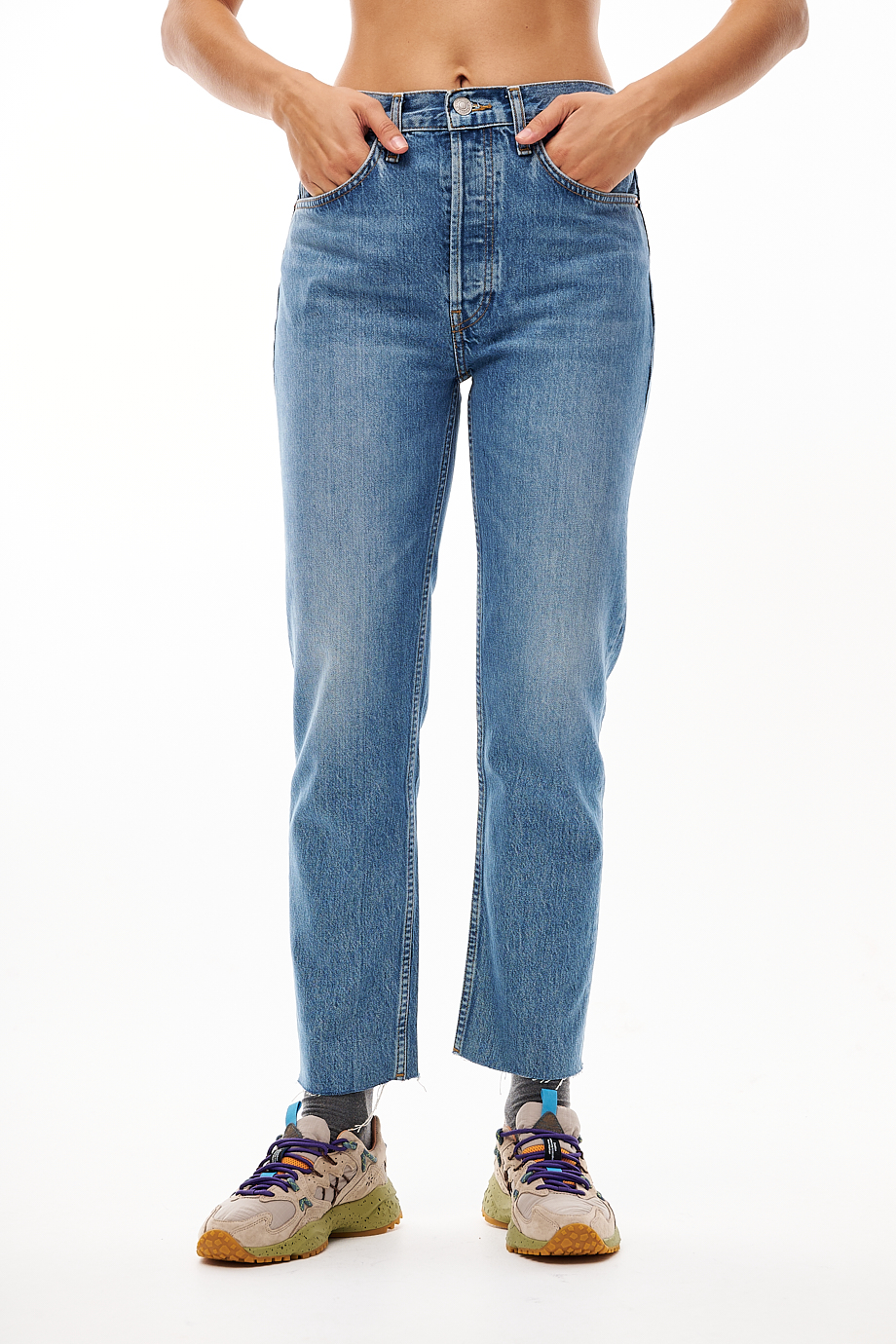RE/DONE  Джинсы 70's STOVE PIPE прямые зауженные, длины 7/8