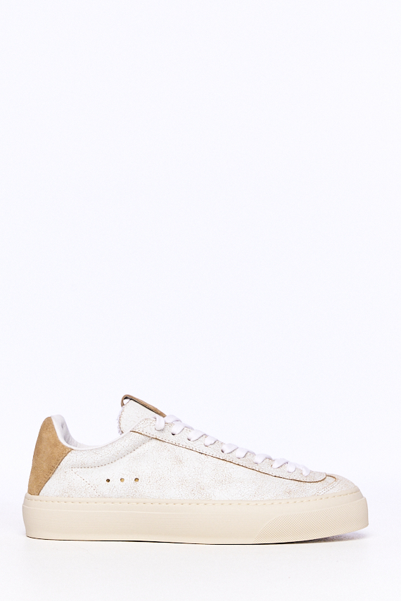 AQVA ALTA Кеды из фактурной потертой кожи оттенка беж