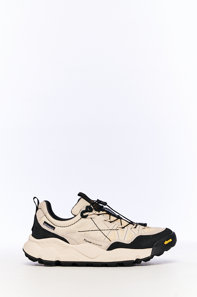 FLOWER MOUNTAIN Кроссовки треккинговые IWANO в черно-белом сочетании на подошве vibram