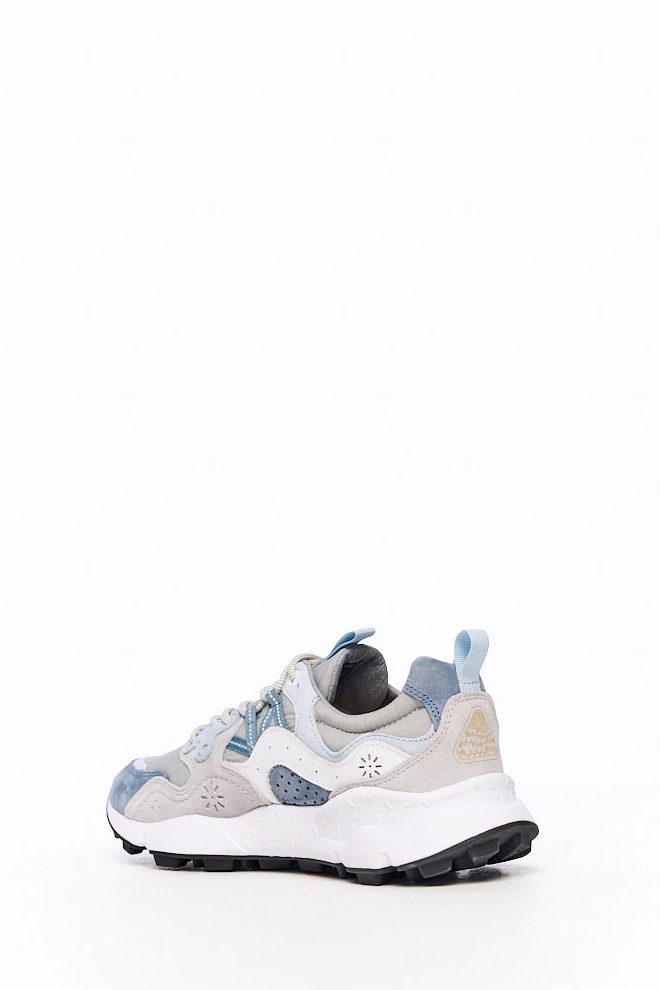 FLOWER MOUNTAIN Кроссовки YAMANO3 в комбинации замши и нейлона в серо-голубых тонах