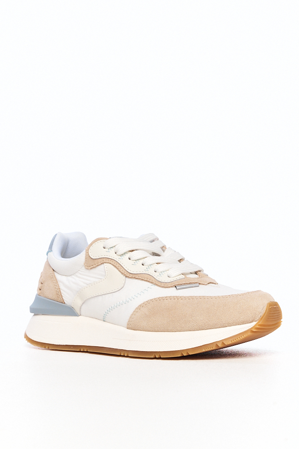 VOILE BLANCHE Кроссовки QUARK EASY в комбинации парусного нейлона и замши песочного  оттенка