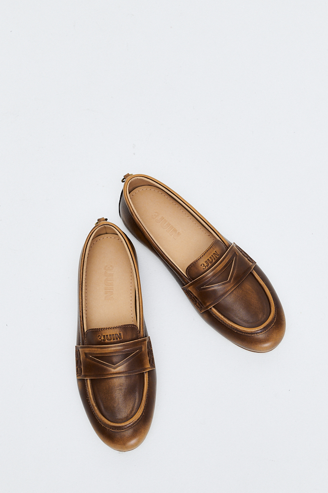 3JUIN Мокасины из премиальной кожи smoked leather